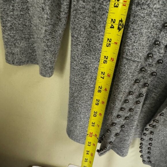 Coin 1804 Beaded Long Cardigan Sweater Duster Pockets Stretch Soft Lightweight L - Picture 14 of 14